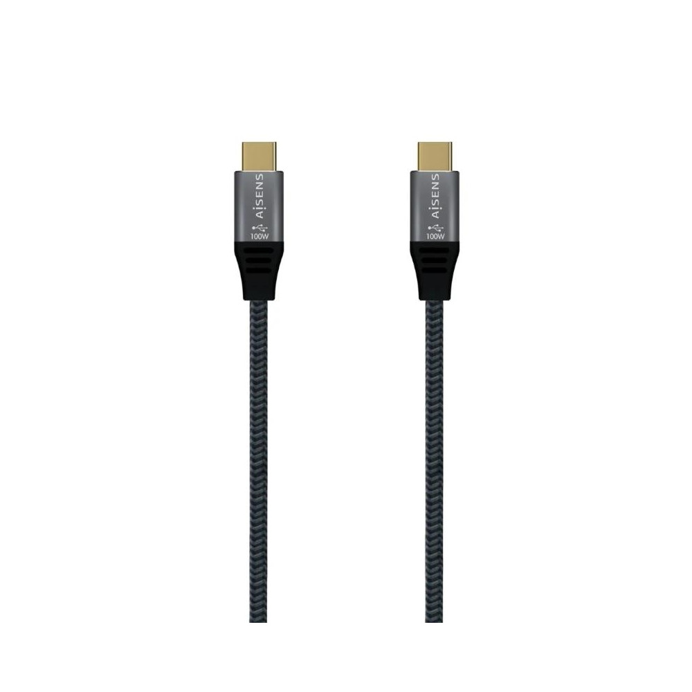 CABLE USB 3.2 GEN2x2 20GBPS 100W E-MARK USB-CM-USB-CM GRIS 2.0M AISENS A107-0634