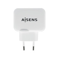 CARGADOR USB AISENS PARED 17W 5V 3.4A 2xUSB CON CONTROL AI BLANCO A110-0439