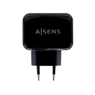 CARGADOR USB AISENS PARED 17W 5V 3.4A 2xUSB CON CONTROL AI NEGRO A110-0440