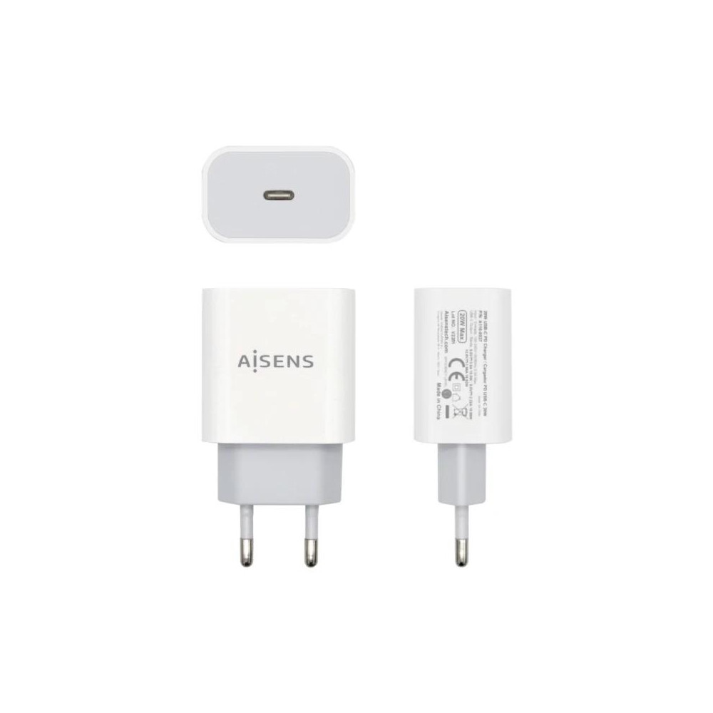 CARGADOR USB-C PD3.0 1XUSB-C 20W BLANCO AISENS A110-0537