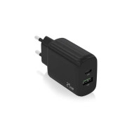 CARGADOR 25W 1xUSB-C PD3.0 1xUSB-A QC3.0 NEGRO AISENS A110-0759
