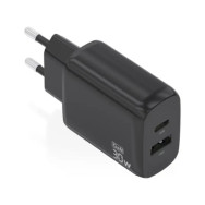 CARGADOR GAN 30W 1xUSB-C PD3.0 QC4.0 1xUSB-A QC3.0 BLANCO AISENS A110-0923