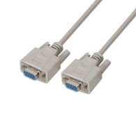 CABLE SERIE NULL MODEM DB9H-DB9H BEIGE 1.8M AISENS A112-0067