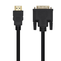 CABLE DVI A HDMI DVI18+1 M-HDMI AM NEGRO 3.0M AISENS A117-0451