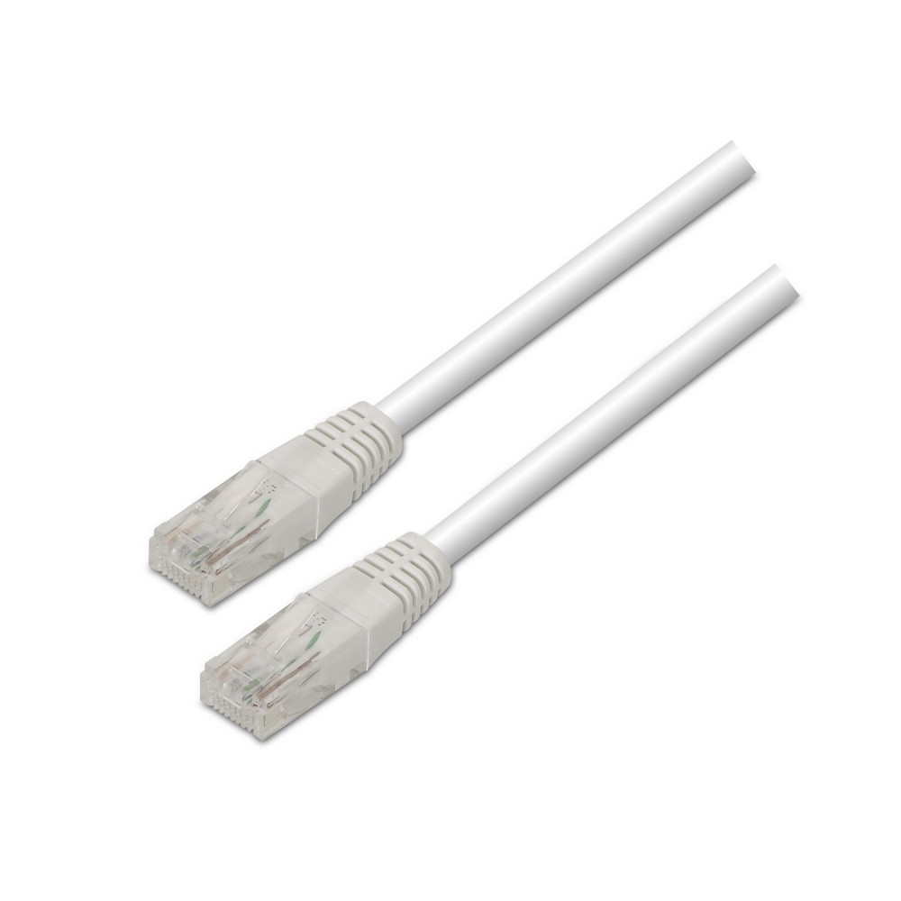 CABLE RED LATIGUILLO RJ45 CAT.5E UTP AWG24 BLANCO 0.5M AISENS A133-0196
