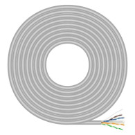 CABLE DE RED RJ45 CAT.6 UTP RIGIDO AWG23 CCA ALEACION GRIS 305M AISENS A135-0750