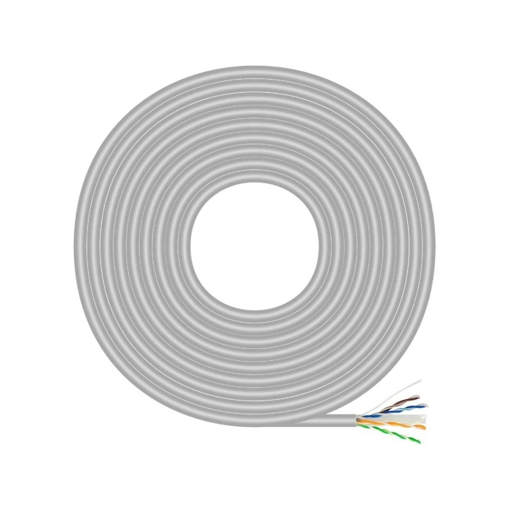 CABLE DE RED RJ45 CAT.6 UTP RIGIDO AWG23 CCA ALEACION GRIS 305M AISENS A135-0750