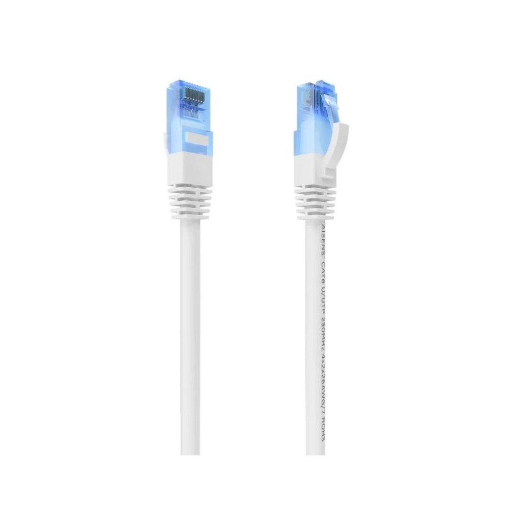 CABLE RED LATIGUILLO RJ45 CAT.6 UTP AWG26 CCA BLANCO 20M AISENS A135-0828