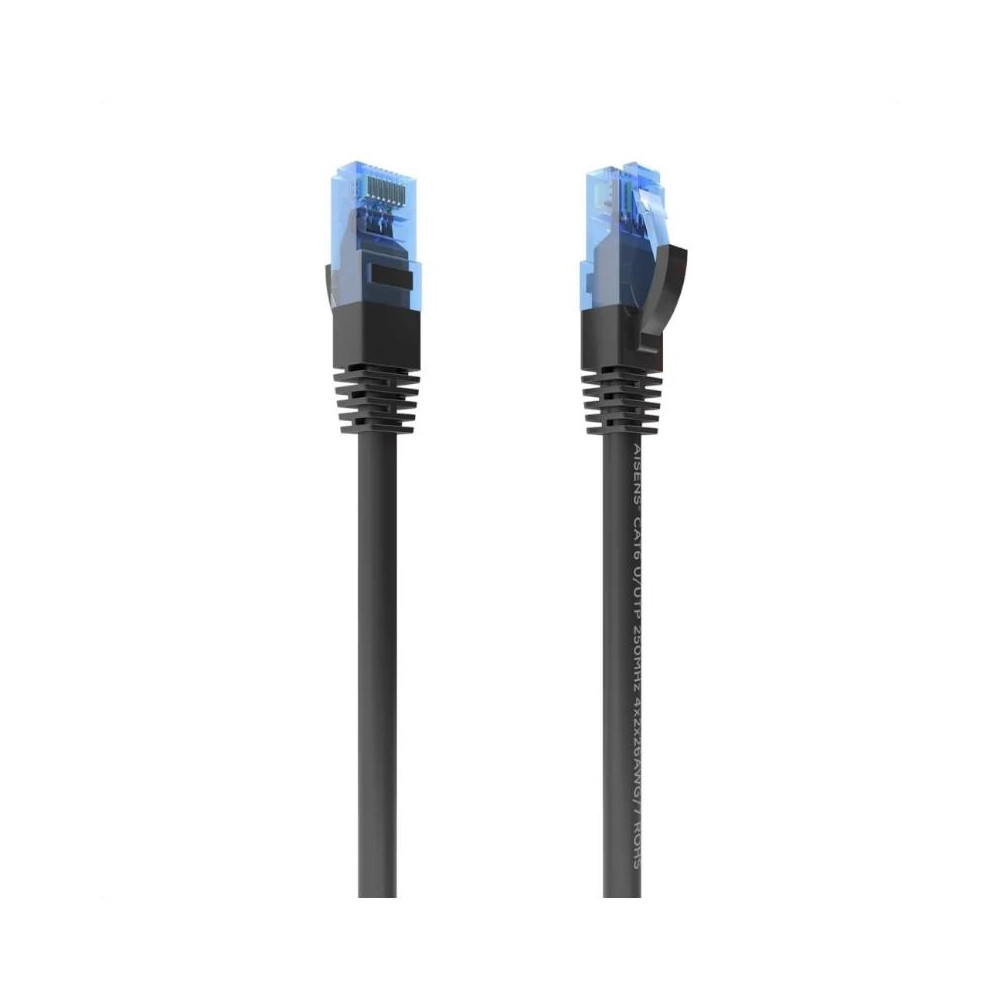 CABLE RED LATIGUILLO RJ45 CAT.6 UTP AWG26 CCA NEGRO 3.0M AISENS A135-0846