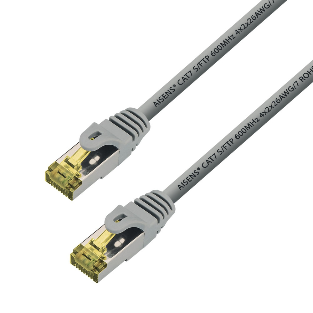 CABLE RED LATIGUILLO RJ45 LSZH CAT.7 SFTP AWG26 GRIS 1.0M AISENS A146-0334