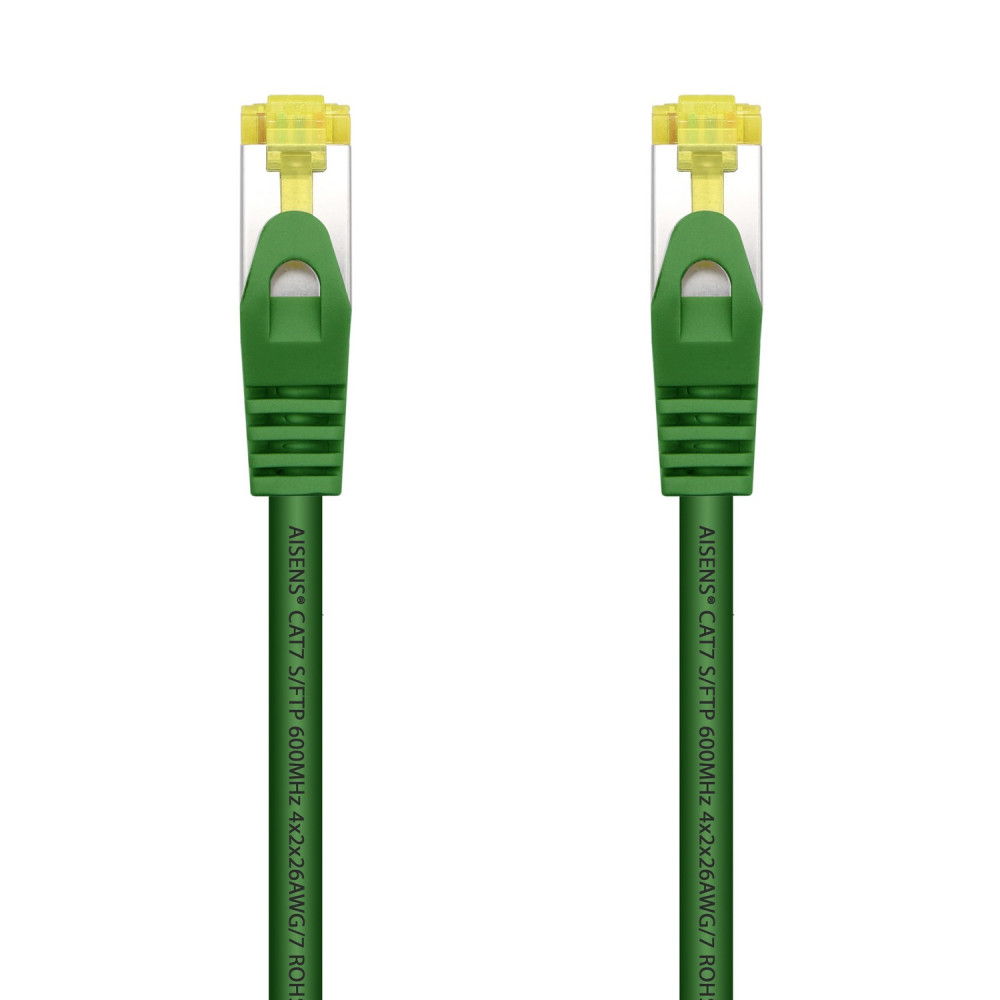 CABLE RED LATIGUILLO RJ45 LSZH CAT.7 SFTP AWG26 VERDE 1.0M AISENS A146-0482