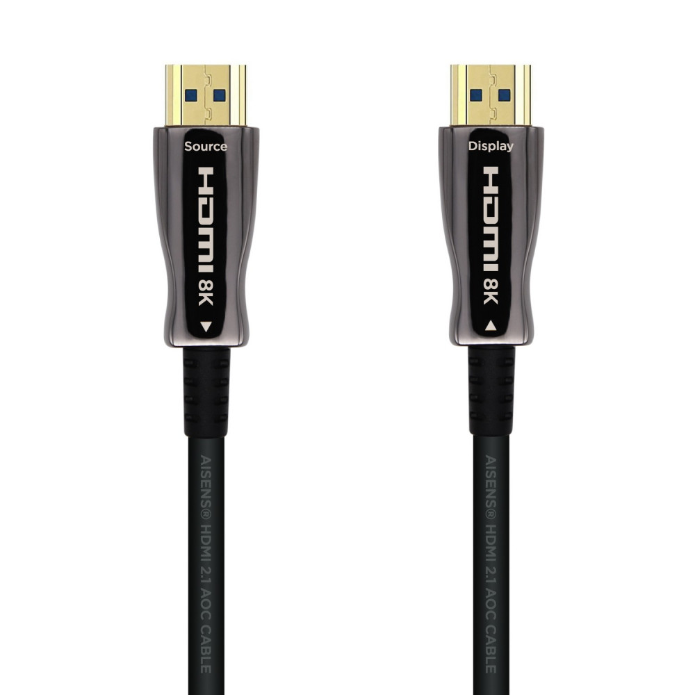 CABLE HDMI V2.1 AOC 8K60HZ 4K120HZ 4:4:4 48GBPS AM-AM NEGRO 20M AISENS A153-0517