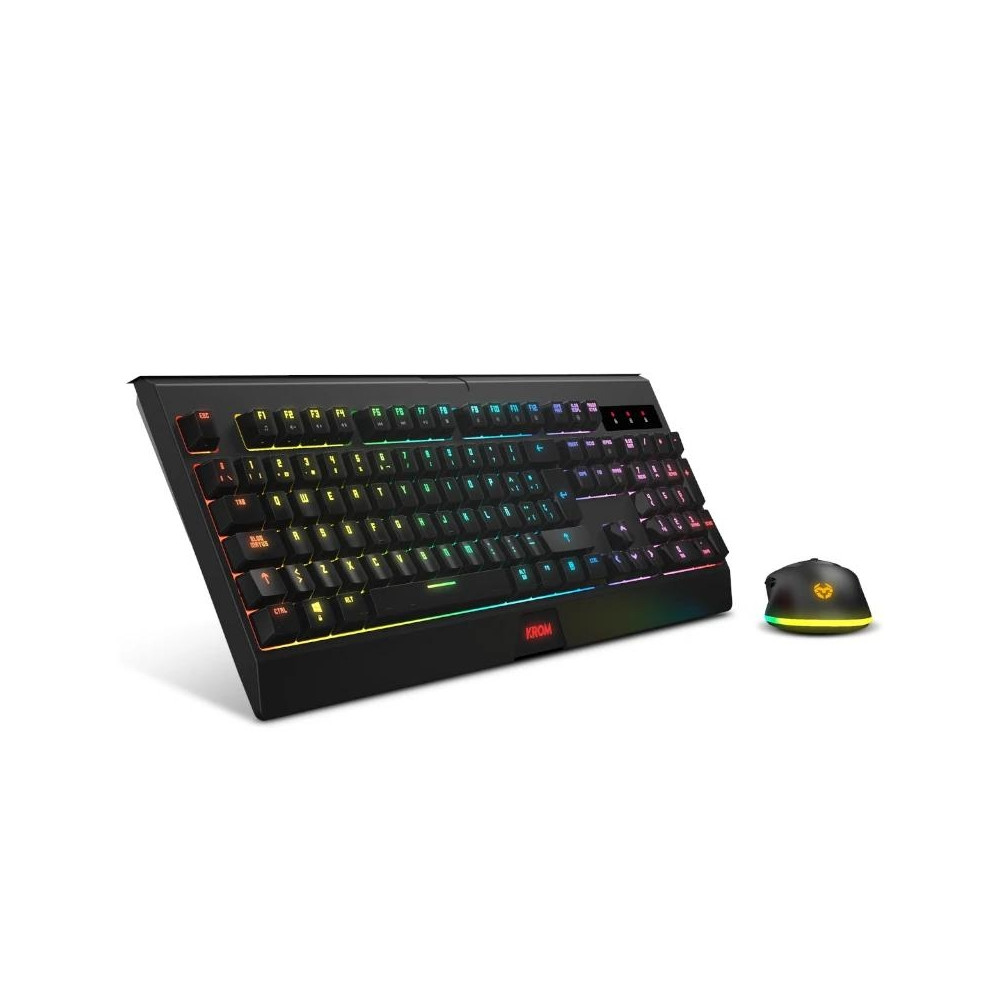 TECLADO + RATON GAMING KROM KABALA WIRELESS RGB RETROILUMINADO BLACK