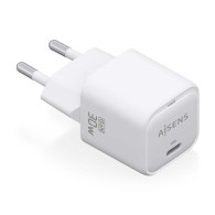 CARGADOR GaN 30W 1xUSB-C PD3.0 QC4.0 BLANCO AISENS ASCH-30W1P018-W
