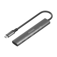 DOCK AISENS 5 EN 1 USB-C A 1HDMI 2USB-A 1USB-C 1USB-C PD GRIS 15CM ASUC-5P022-GR