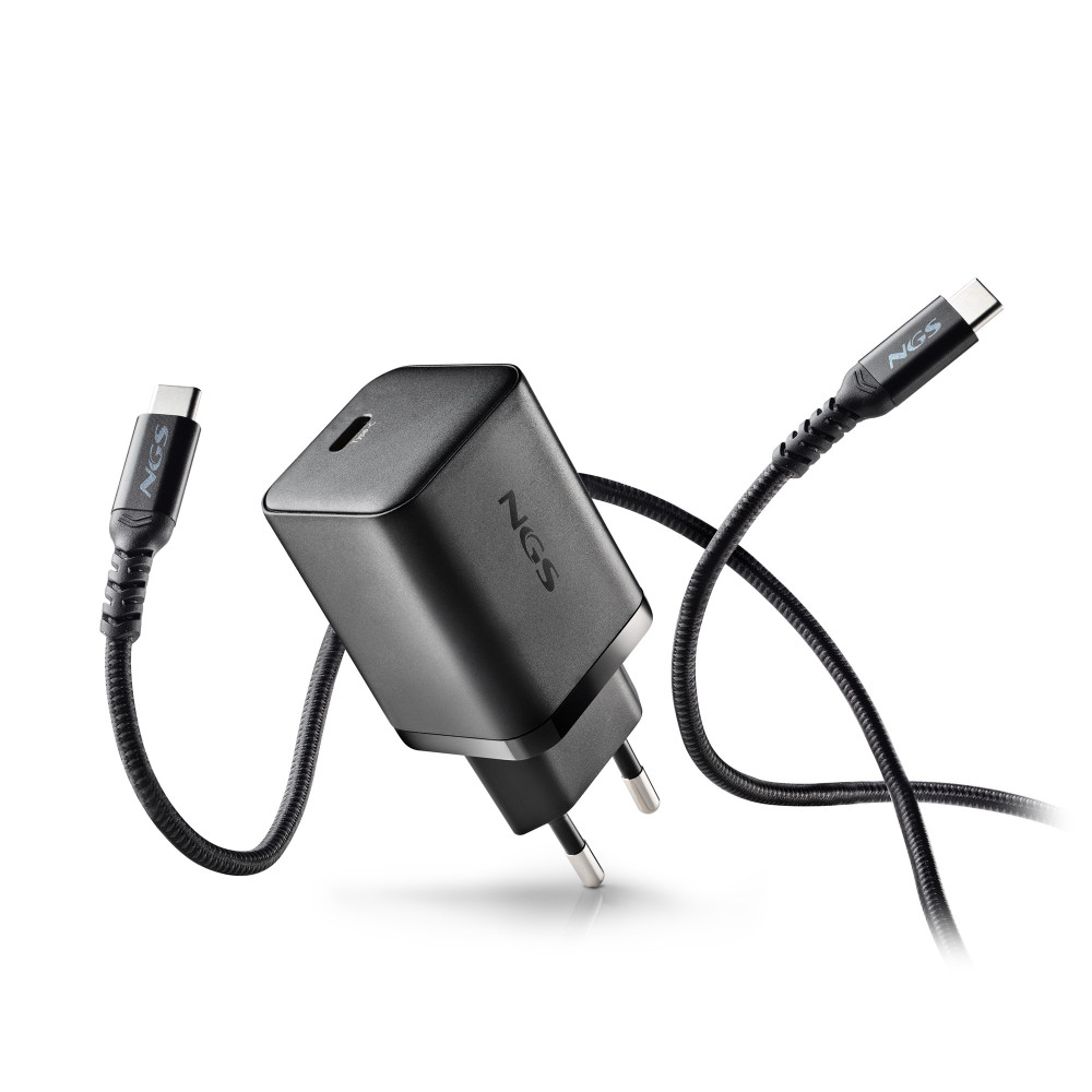 CARGADOR NGS DE PARED ULTRARRAPIDO DE 65W SALIDA USB-C Y CABLE USB-C A USB-C