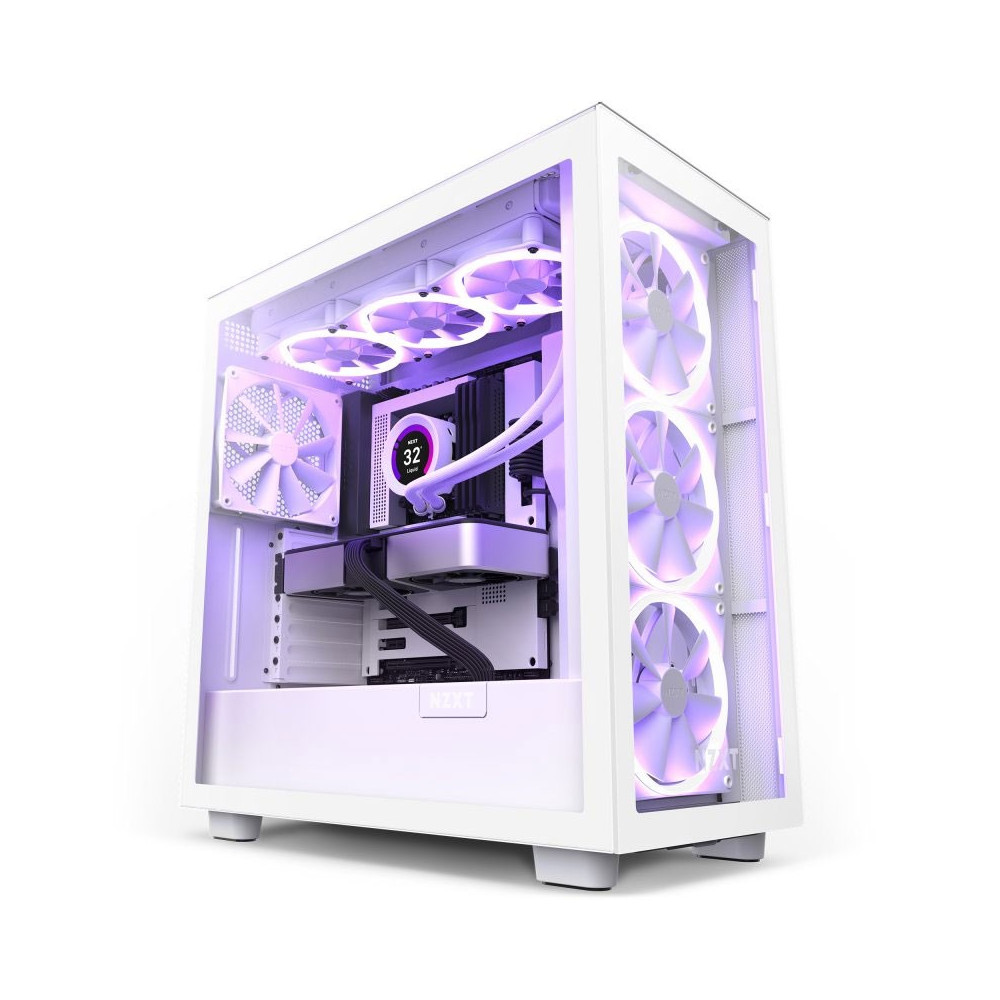 CAJA ATX SEMITORRE NZXT H7 ELITE RGB BLANCA CRISTAL CM-H71EW-02