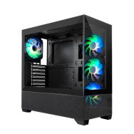 CAJA ATX COOLBOX GAMING GA250 VISION BLACK SIN FUENTE CRISTAL TEMPLADO ARGB