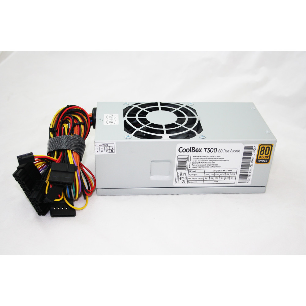 FUENTE ALIMENTACION TFX 300W COOLBOX 300T 80 PLUS BRONZE COO-FA300TBZ