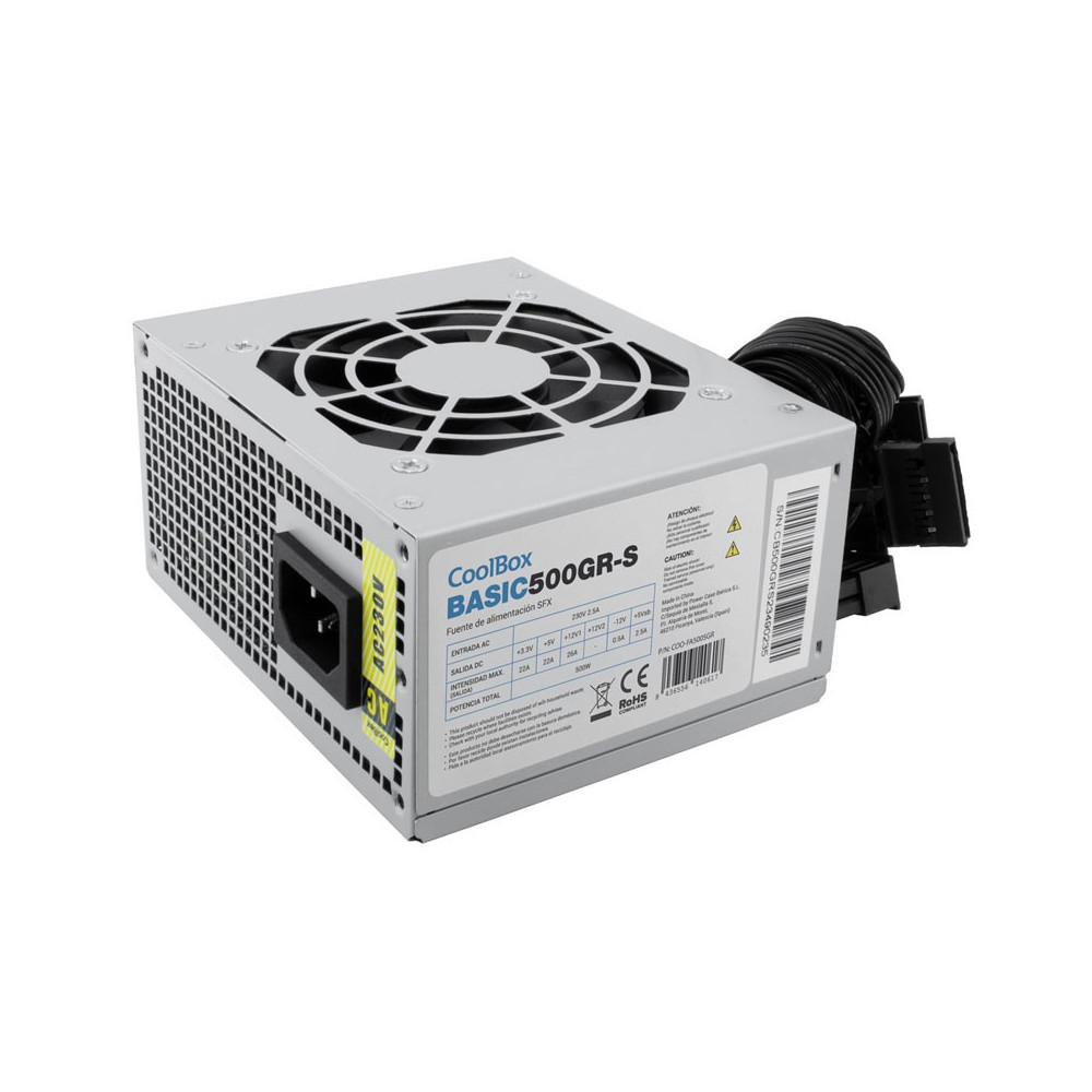 FUENTE ALIMENTACION SFX 500W COOLBOX BASIC 500GR-S OEM COO-FA500SGR