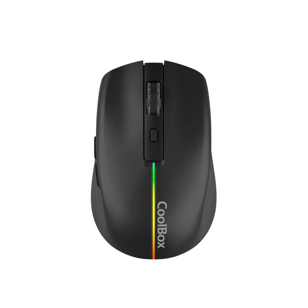 RATON COOLBOX INALAMBRICO GAMING W01 RECARGABLE RGB TIPO-C USB NEGRO