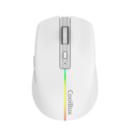 RATON COOLBOX INALAMBRICO GAMING W01 RECARGABLE RGB TIPO-C USB BLANCO