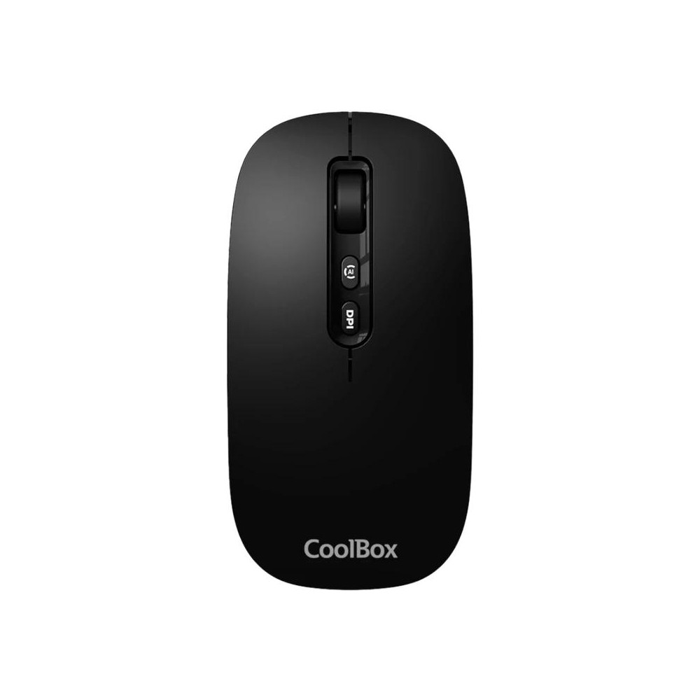 RATON COOLBOX INALAMBRICO W02 IA BLACK RECARGABLE TIPO-C MULTIDISPOSITIVO USB