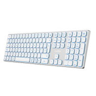 TECLADO COOLBOX INALAMBRICO ILUMINADO B431 RECARGABLE BT5.1 2.4G ALUMINIO BLANCO