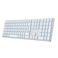 TECLADO COOLBOX INALAMBRICO ILUMINADO B431 RECARGABLE BT5.1 2.4G ALUMINIO BLANCO