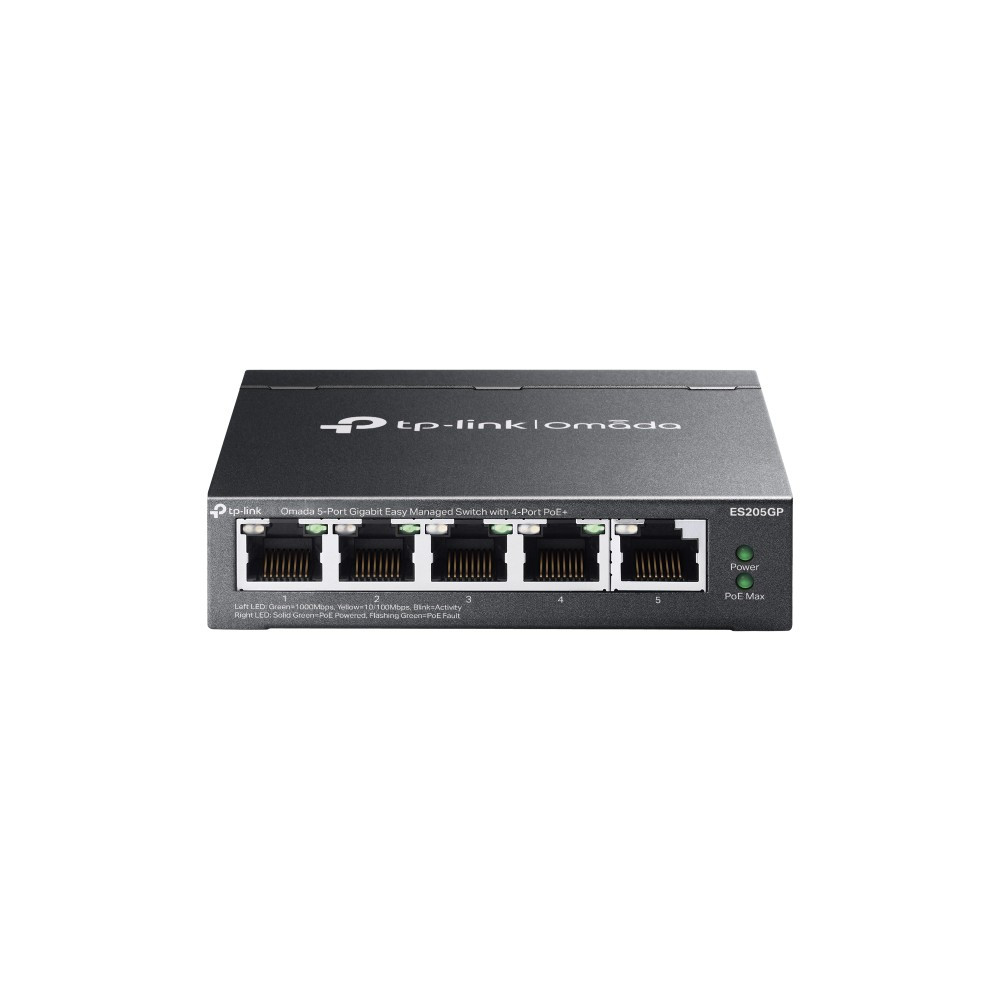 SWITCH TP-LINK OMADA 5P ES205GP GESTIONABLE 5GB RJ45 4P POE+