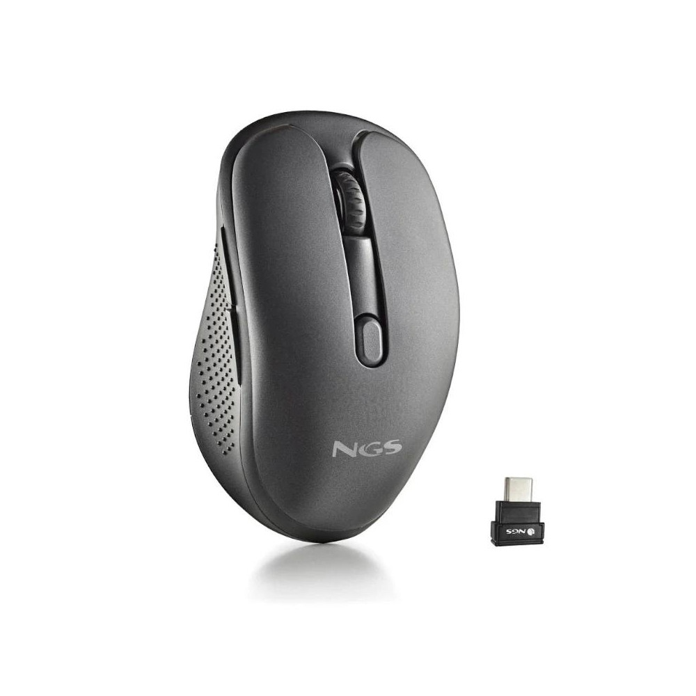 RATON NGS INALAMBRICO LASER EVOMIX BLACK RECARGABLE MULTIMODO NEGRO USB-C