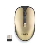 RATON NGS INALAMBRICO ERGONOMICO EVO RUST GOLD RECARGABLE NEGRO-DORADO USBuc