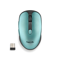 RATON NGS INALAMBRICO ERGONOMICO EVO RUST ICE RECARGABLE NEGRO-AZUL USB