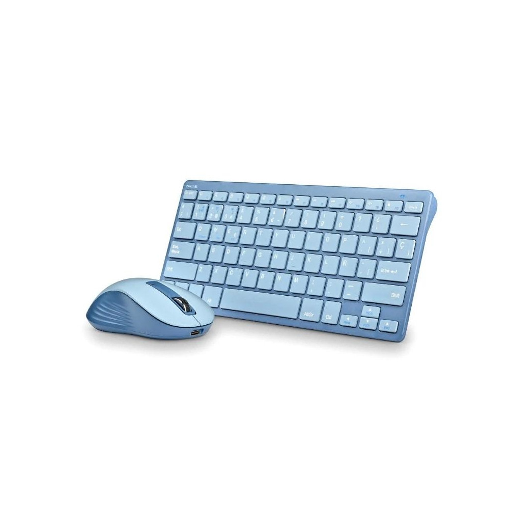TECLADO NGS RATON FANTASY KIT INALAMBRICO MULTIMODO RECARGABLE USB-C BLUE
