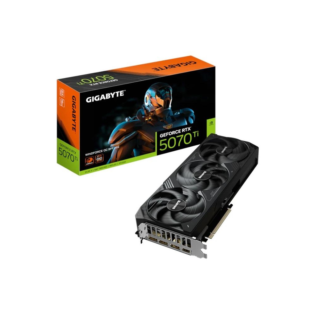 Tarjeta Gráfica Gigabyte GeForce RTX 5070 Ti WindForce SFF 16GB GDDR7 DLSS4