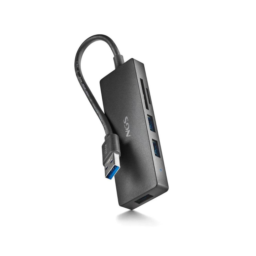 HUB USB NGS 4 PUERTOS USB 3.0 LECTOR DE TARJETA IHUB READER