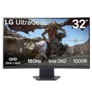 MONITOR GAMING 31.5" CURVO LG ULTRAGEAR32GS60QC-B QHD 1MS 180HZ IPS NEGRO