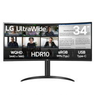 MONITOR CURVO 34" ULTRAPANORAMICO LG 34WR50QK-B WQHD NEGRO