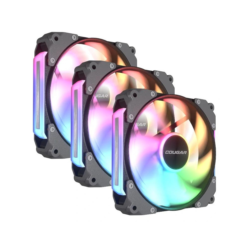 Ventilador Cougar Apolar 120 ARGB Triple Pack Negro Modular