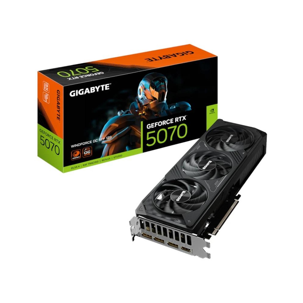Tarjeta Gráfica Gigabyte GeForce RTX 5070 WindForce OC SFF 12GB GDDR7 DLSS4