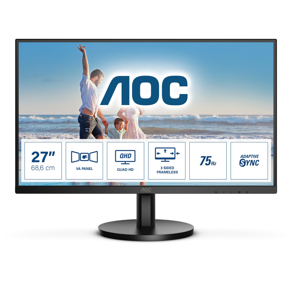 MONITOR 27 AOC Q27B3MA QHD 2560x1440 MM DP HDMI NEGRO