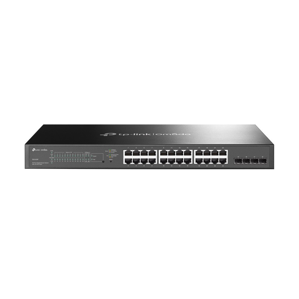 SWITCH TP LINK OMADA 28P SG2428P SEMIGESTIONABLE L2+ 24x1G POE+ 4xSFP 250W