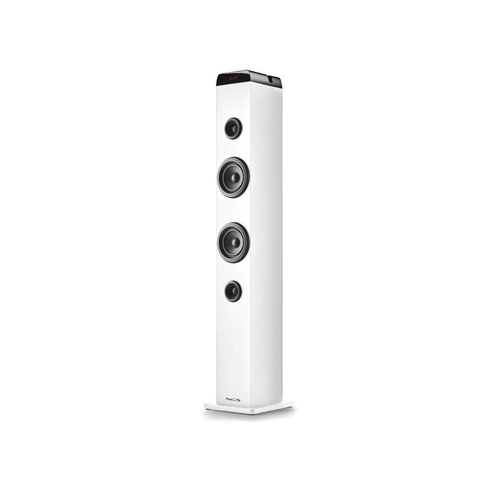 ALTAVOCES NGS BLUETOOTH TOWER SKYCHARMPRO 80W BT/USB/OPTICA/AUX/MIC WHITE