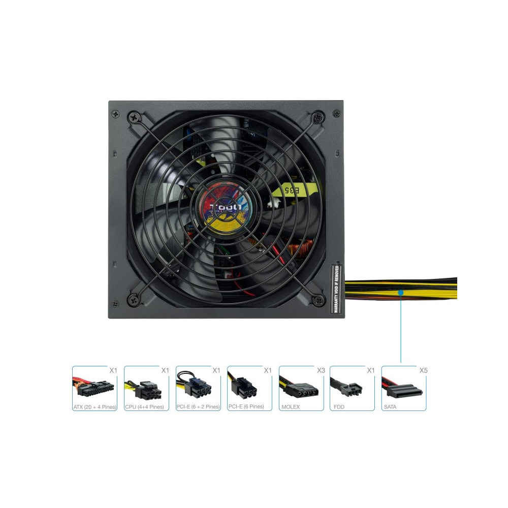 FUENTE ALIMENTACION ATX 650W TOOQ TQAPOLO-650SP