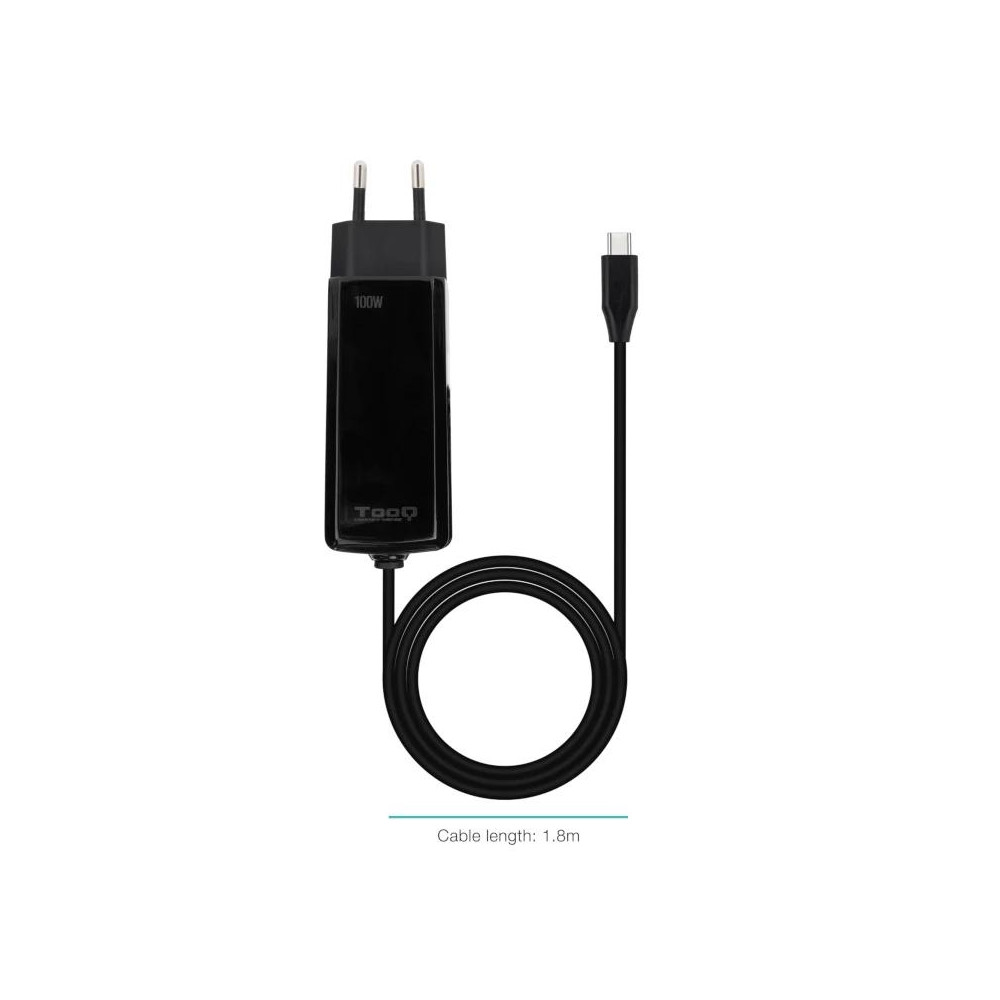 CARGADOR PORTATIL 1000W TOOQ GAN USB-C PD CUBICO NEGRO TQLC-USBCGAN100PD-C
