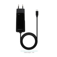 CARGADOR PORTATIL 45W TOOQ GAN USB-C PD CUBICO NEGRO TQLC-USBCGAN65PD-C