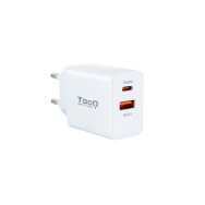 CARGADOR USB-C/PD TOOQ PARED 20W USB-A/QC 18W BLANCO TQWC-2SC04WT