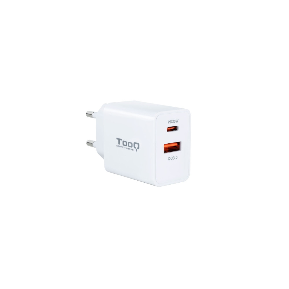 CARGADOR USB-C/PD TOOQ PARED 20W USB-A/QC 18W BLANCO TQWC-2SC04WT