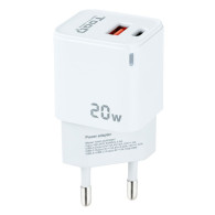 CARGADOR USB-C TOOQ USB-C/PD + USB-A/QC 20W TQWC-QCPD20WT