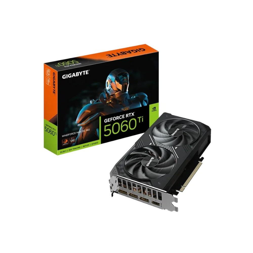 TARJETA GRAFICA GIGABYTE GEFORCE RTX5060TI WINDFORCE MAX OC 16GB GDDR7